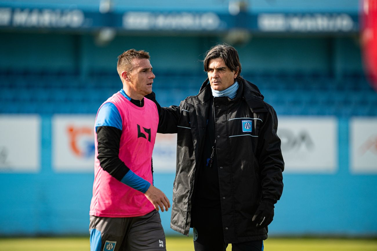 Cabrera y Forestello, en una práctica de Estudiantes.