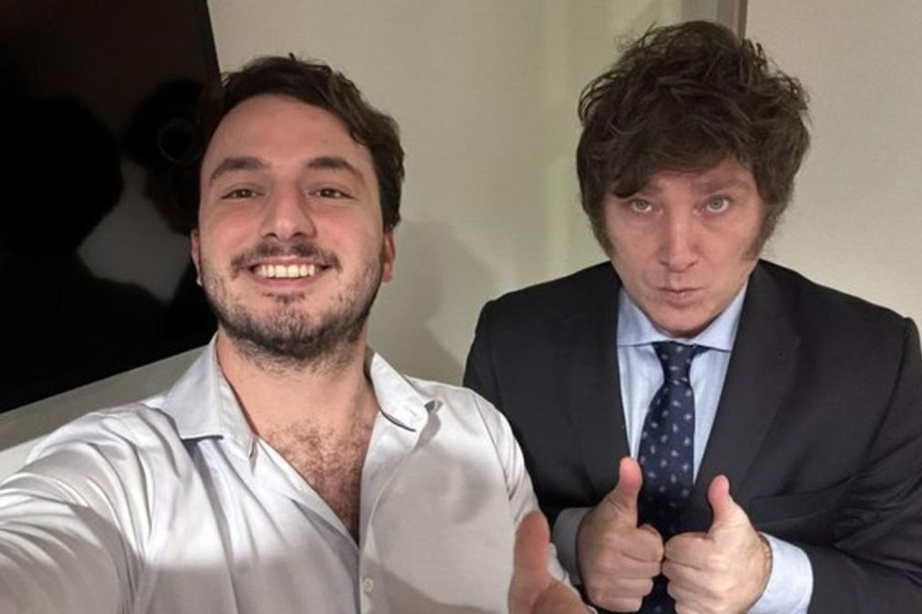 Agustín Romo y Javier Milei.