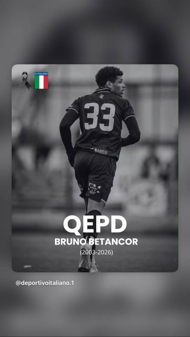 El atacante de Deportivo Italiano perdió la vida como consecuencia de un paro cardiorrespiratorio.