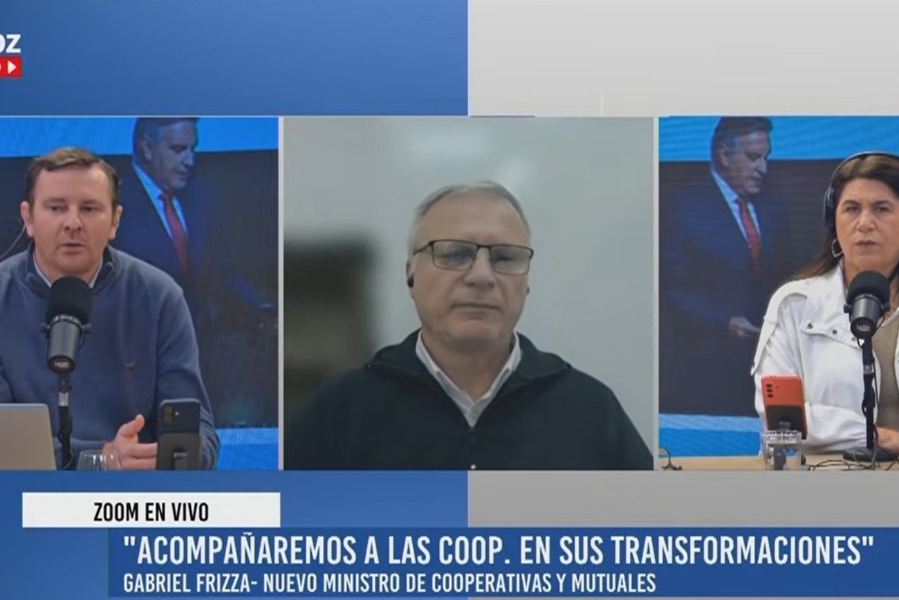 Gabriel Frizza, flamante ministro de Cooperativas de Córdoba, en diálogo con La Voz En Vivo.