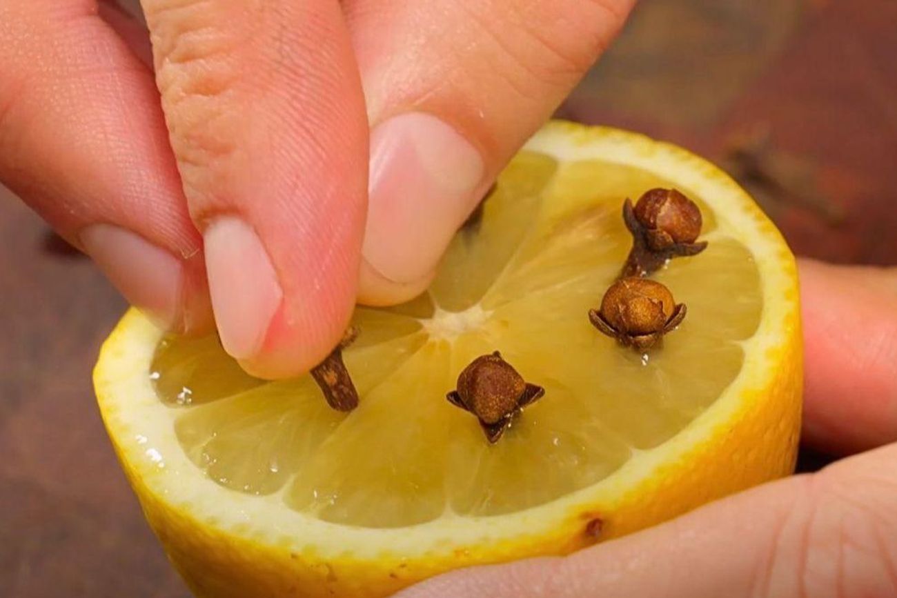 El limón y los clavos de olor forman una combinación muy utilizada como repelente natural y aromatizante para distintos ambientes del hogar.