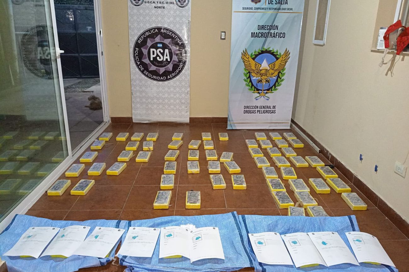 La droga secuestrada. (PSA)