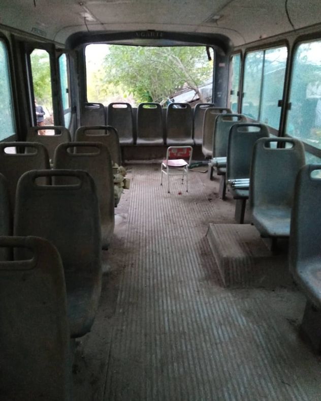El colectivo cuando lo trajeron.