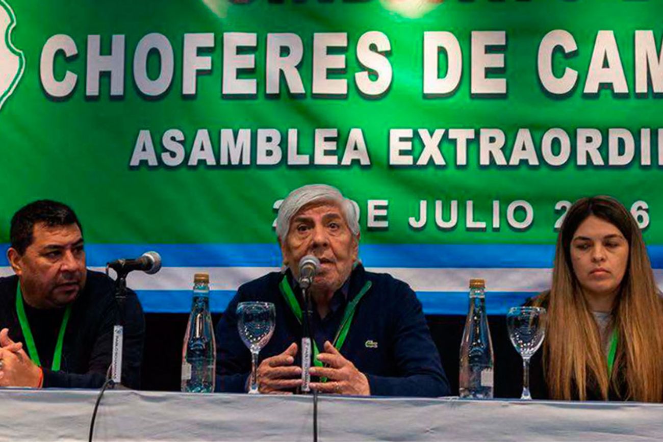 Asamblea de Camioneros, este jueves. (Camioneros BA/Clarín)