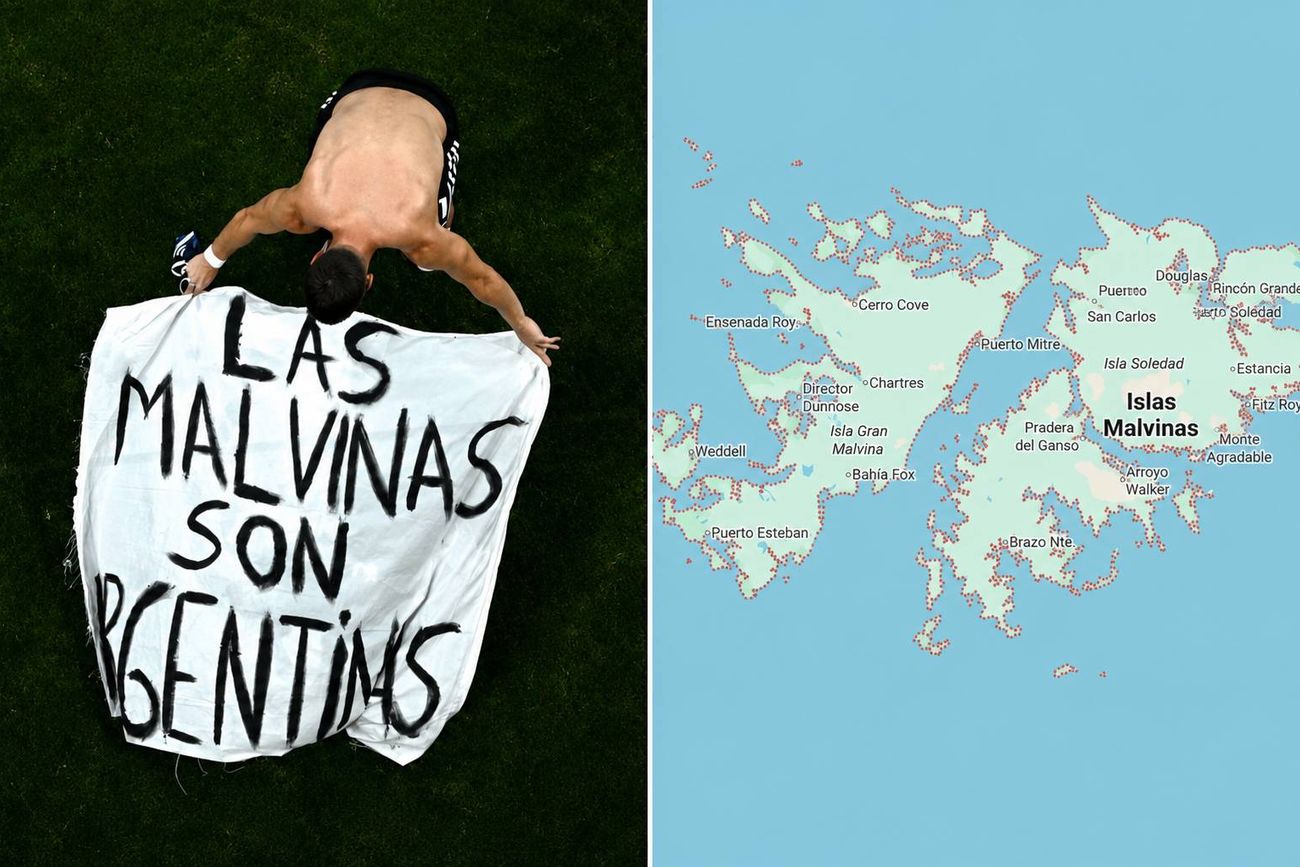 Confusión en redes por cómo muestra Google Maps a las Islas Malvinas.