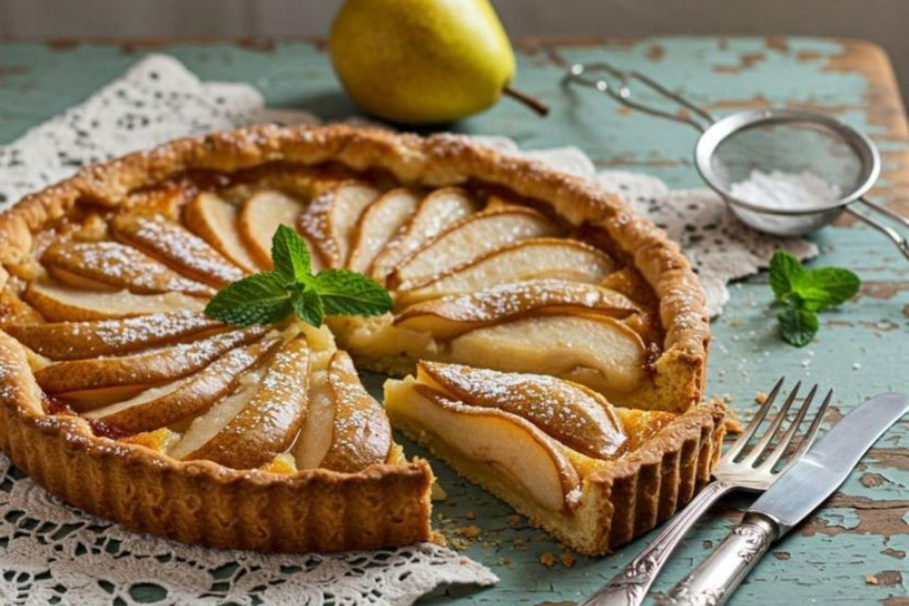 Torta de pera, nuez y canela: la receta fácil que queda húmeda y esponjosa.