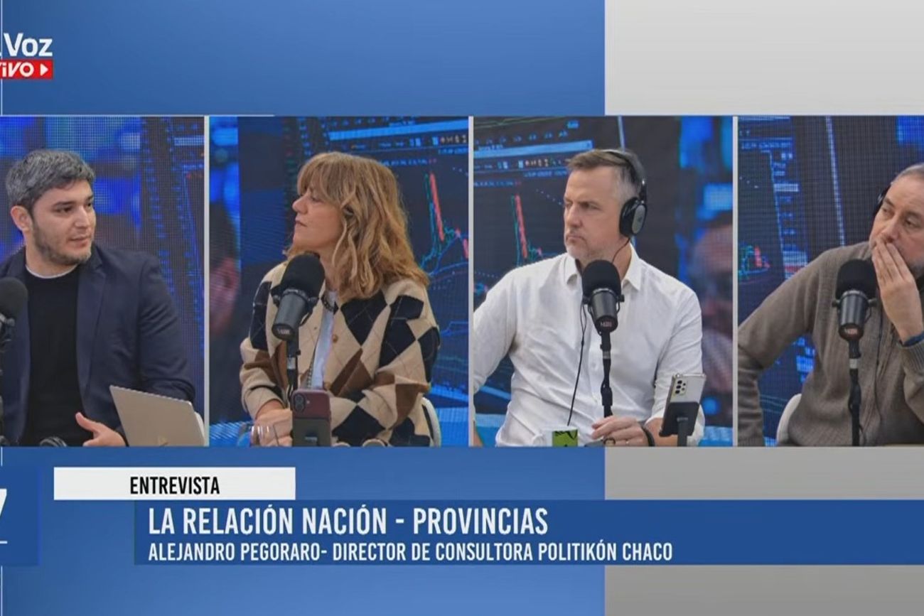 El analista político Alejandro Pegoraro, de Politikon Chaco, en diálogo con La Voz En Vivo.