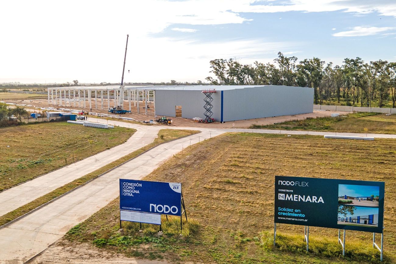 Avanza la obra de Nodo Flex, una nave logística de 14.400 metros cuadrados.