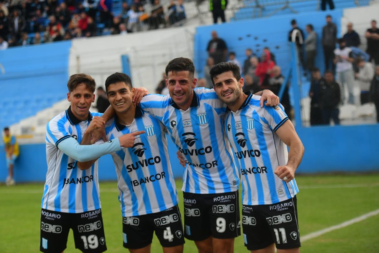 Pablo Chavarría marcó los dos tantos y Racing le ganó a San Telmo en Nueva Italia por la Primera Nacional. (Javier Ferreyra / La Voz)