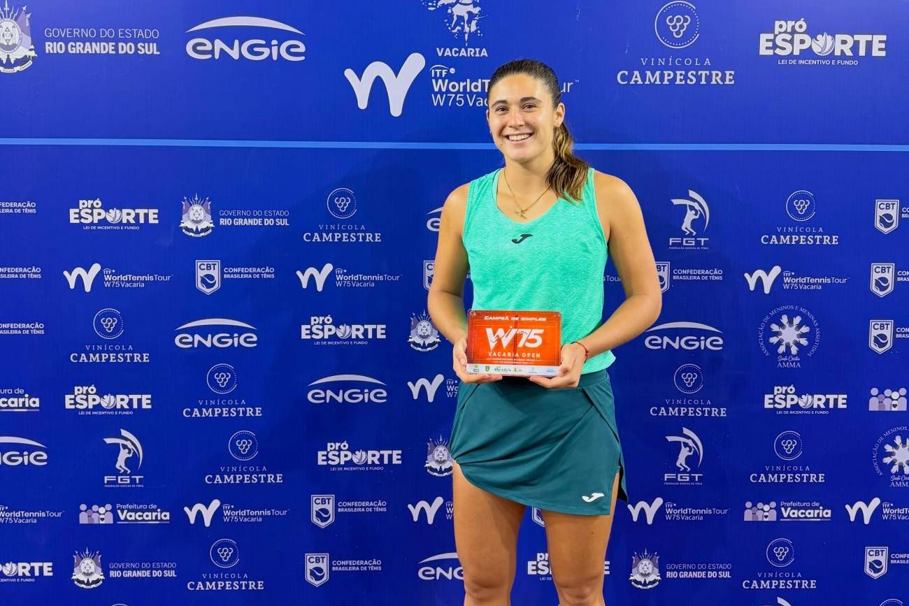 Julia Riera se consagró campeona del W75 de Vacaria y consiguió su primer título de 2026.