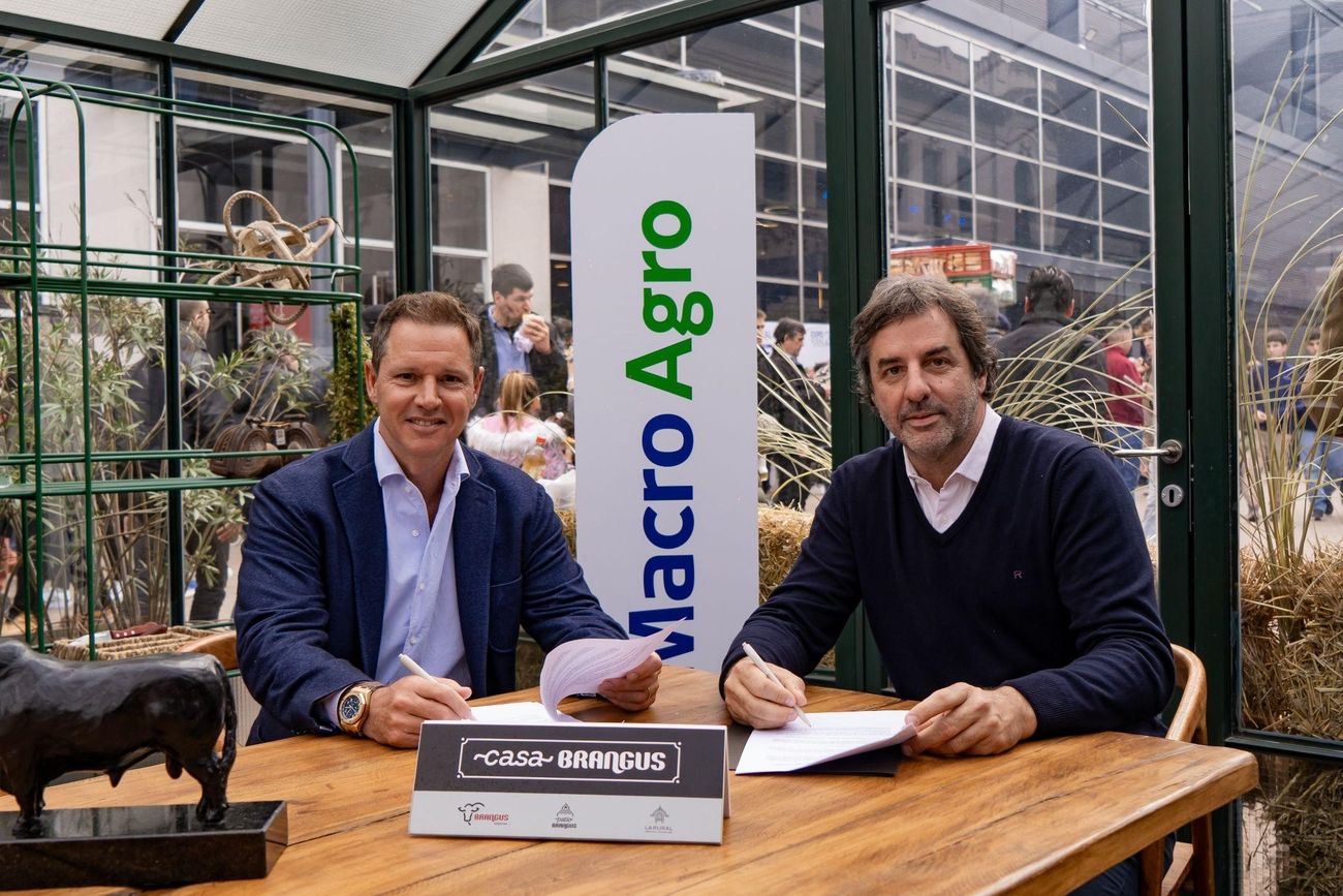 Jorge Brito, Presidente de Banco Macro y  Mauricio Groppo, Titular de la Asociación Argentina de Brangus.