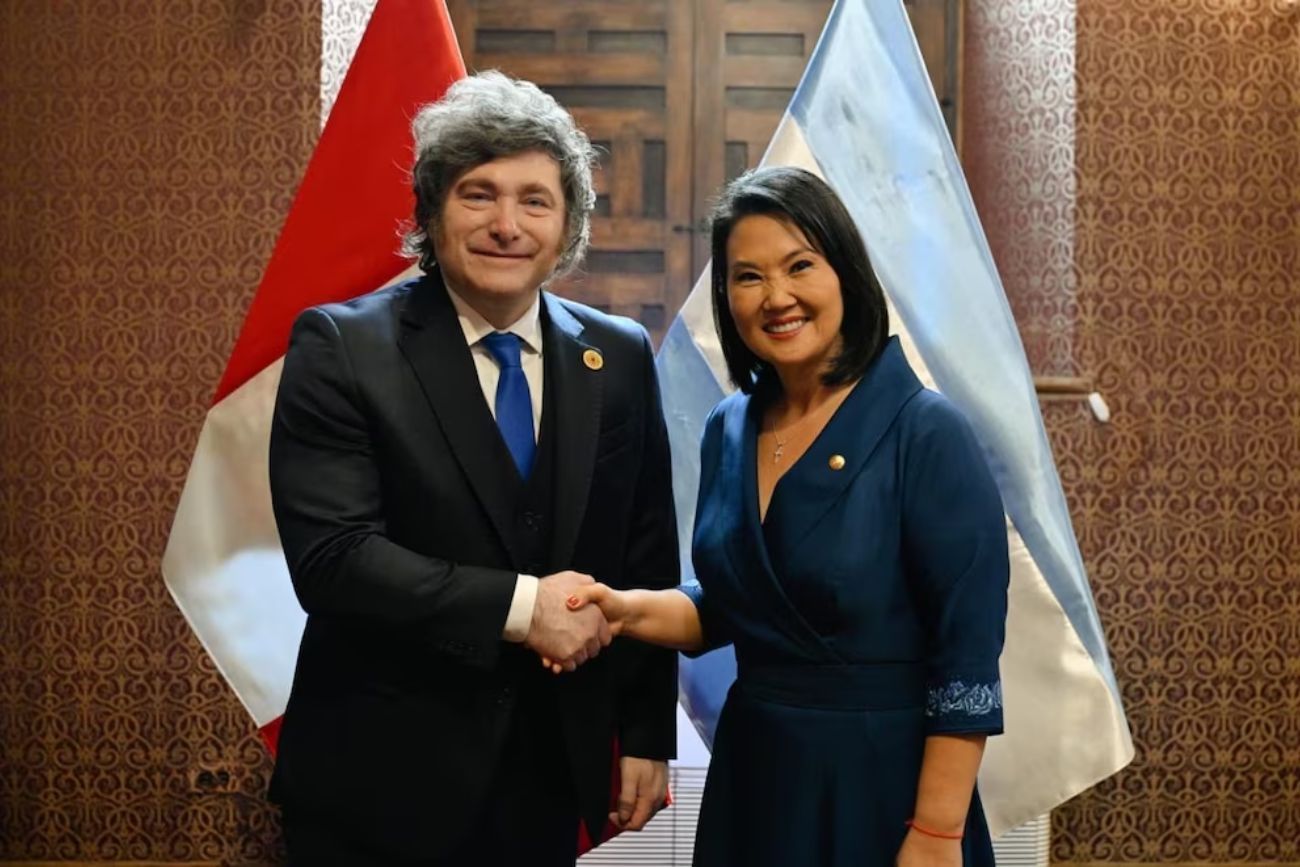 Javier Milei se reunió con Keiko Fujimori en Lima