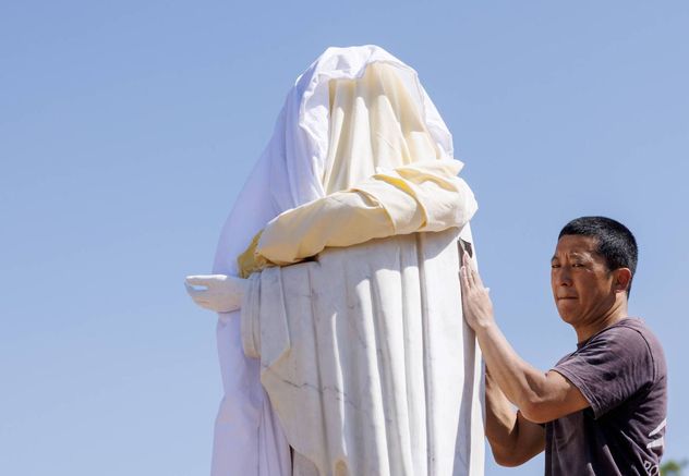 Profanan el santuario de Medjugorje de la Virgen María en Bosnia.