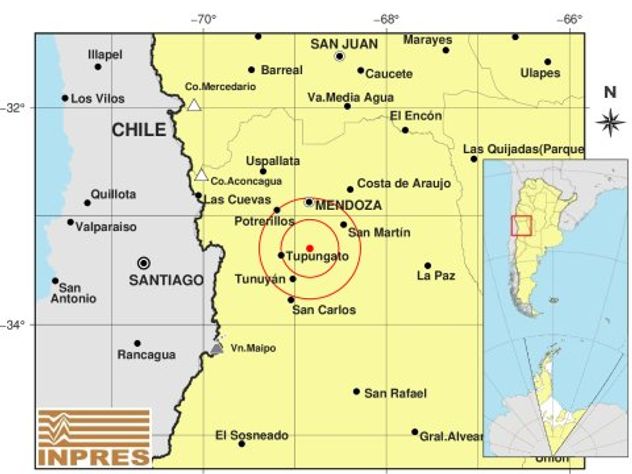 Sismo en Mendoza.