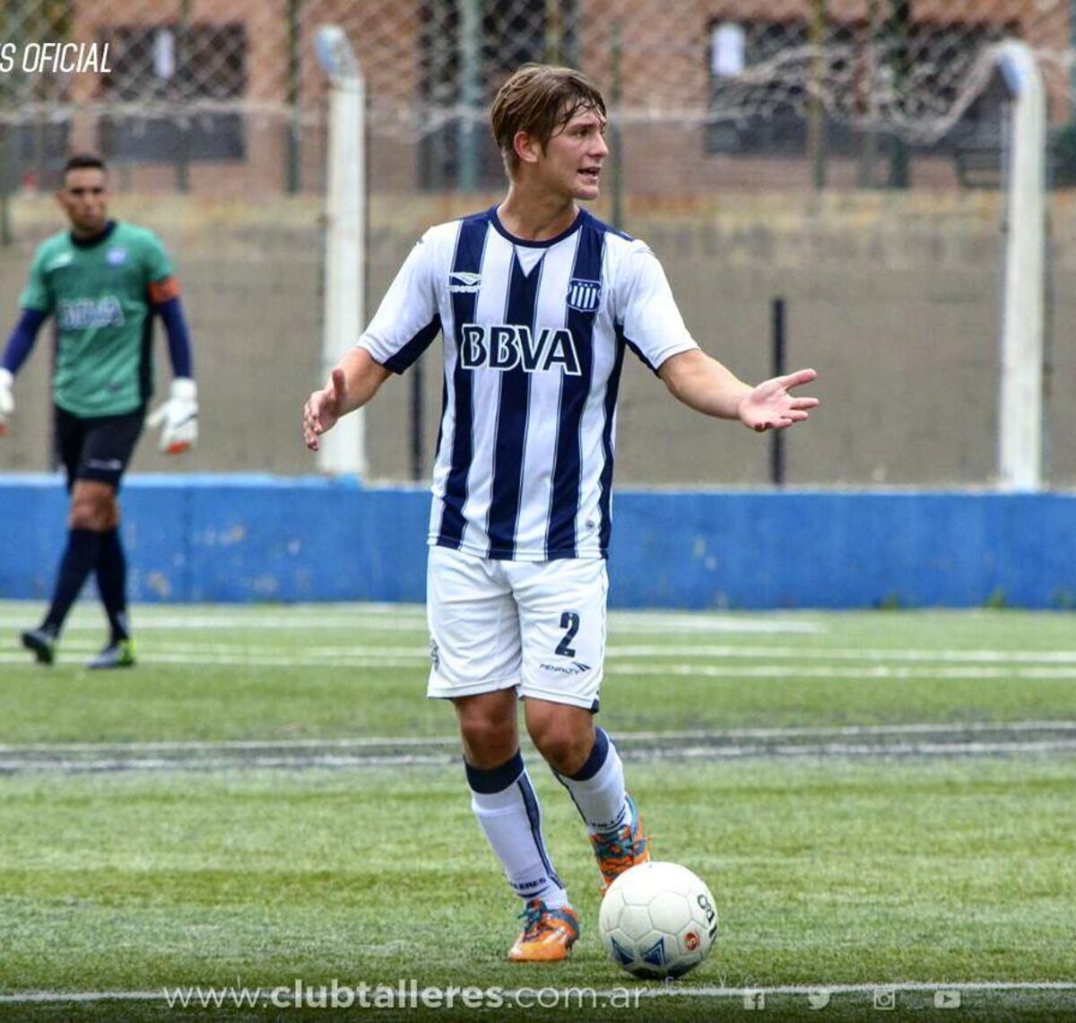 El defensor Álvaro San Emeterio en su etapa en Talleres. También jugó en Peñarol y Los Andes en LCF. (Gentileza Álvaro San Emeterio).