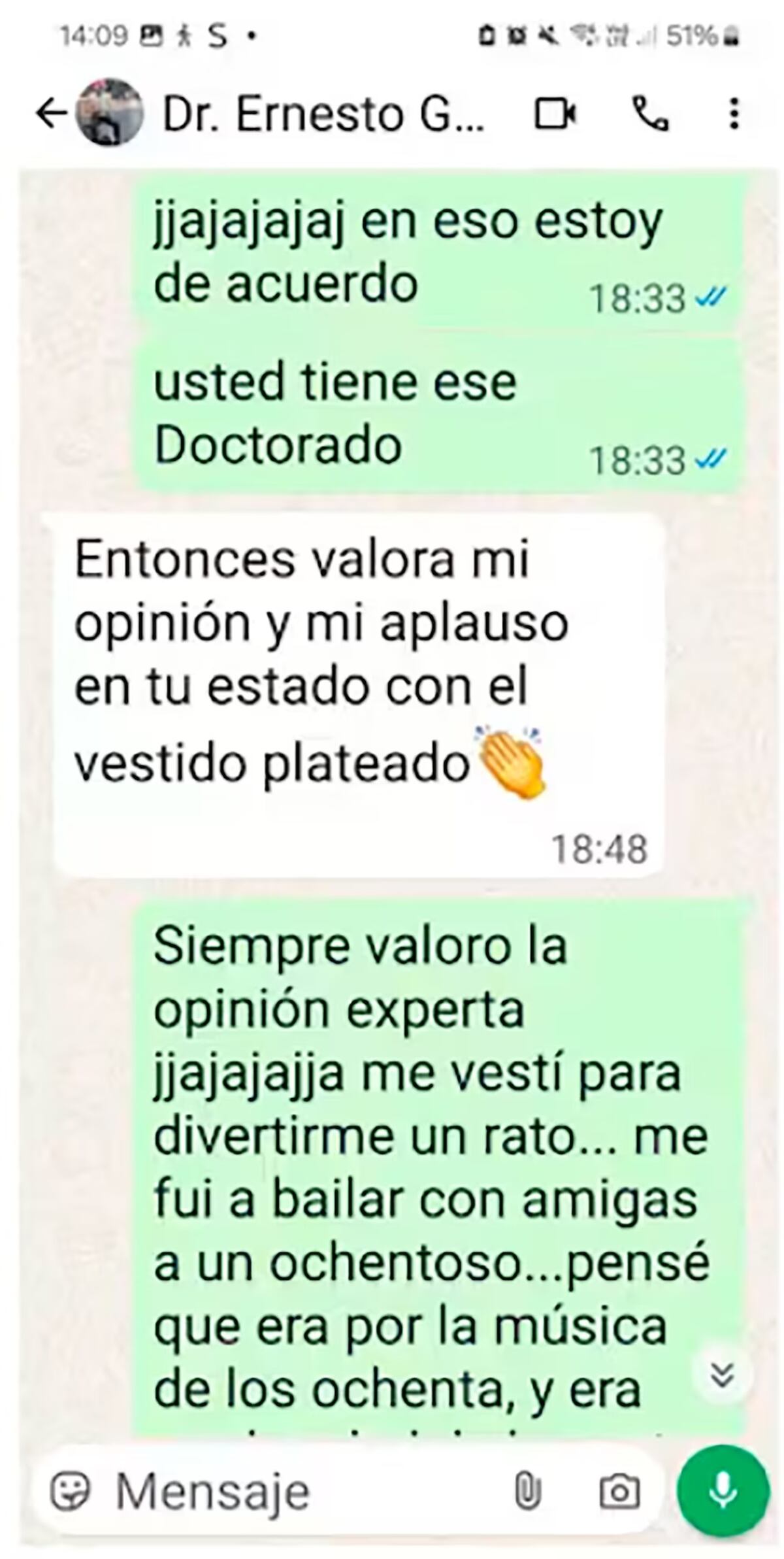 Los chats y audios que comprometen al juez de San Isidro acusado de acoso sexual. (Gentileza)