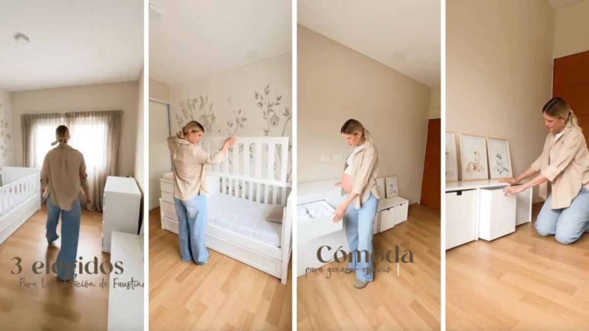Eva mostró la habitación de su bebé, Faustino.