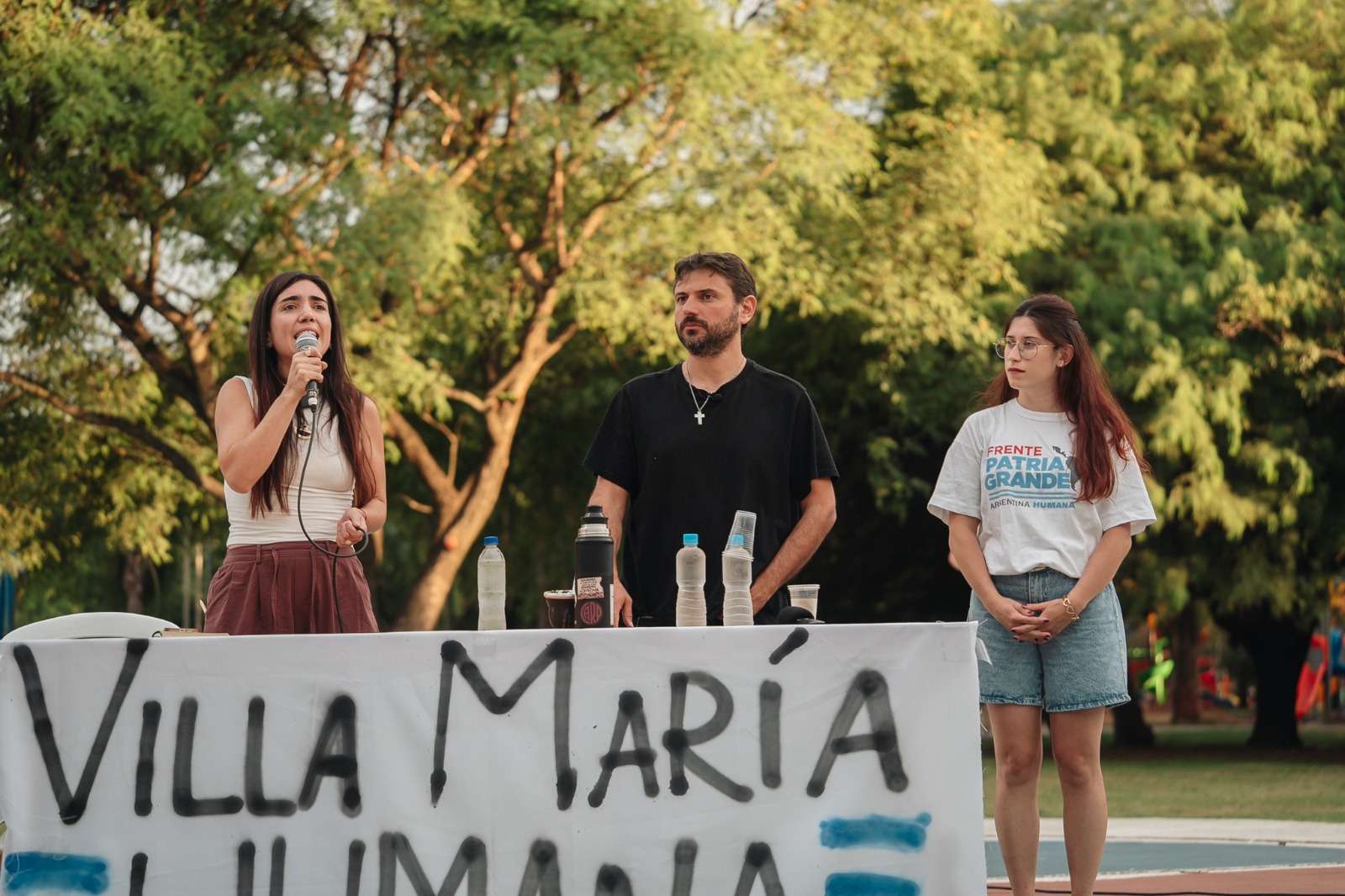 Coti San Pedro y Juan Grabois en Villa María (Gentileza).