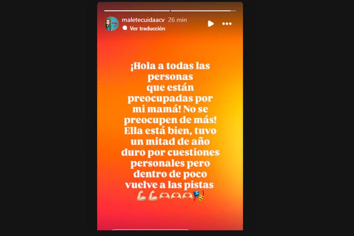 Malena Mendizábal, sobre la situación de su mamá (Captura de pantalla).