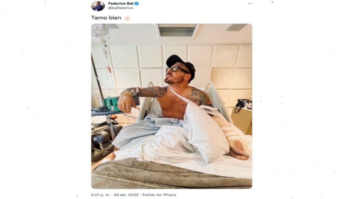 Fede Bal desde el cuarto del hospital en Río de Janeiro (Captura de pantalla).