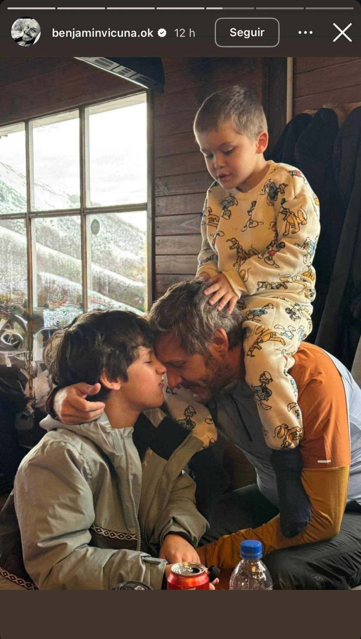 Benjamín Vicuña y sus hijos Amancio y Benicio (Instagram de Pampita y Benjamín Vicuña)