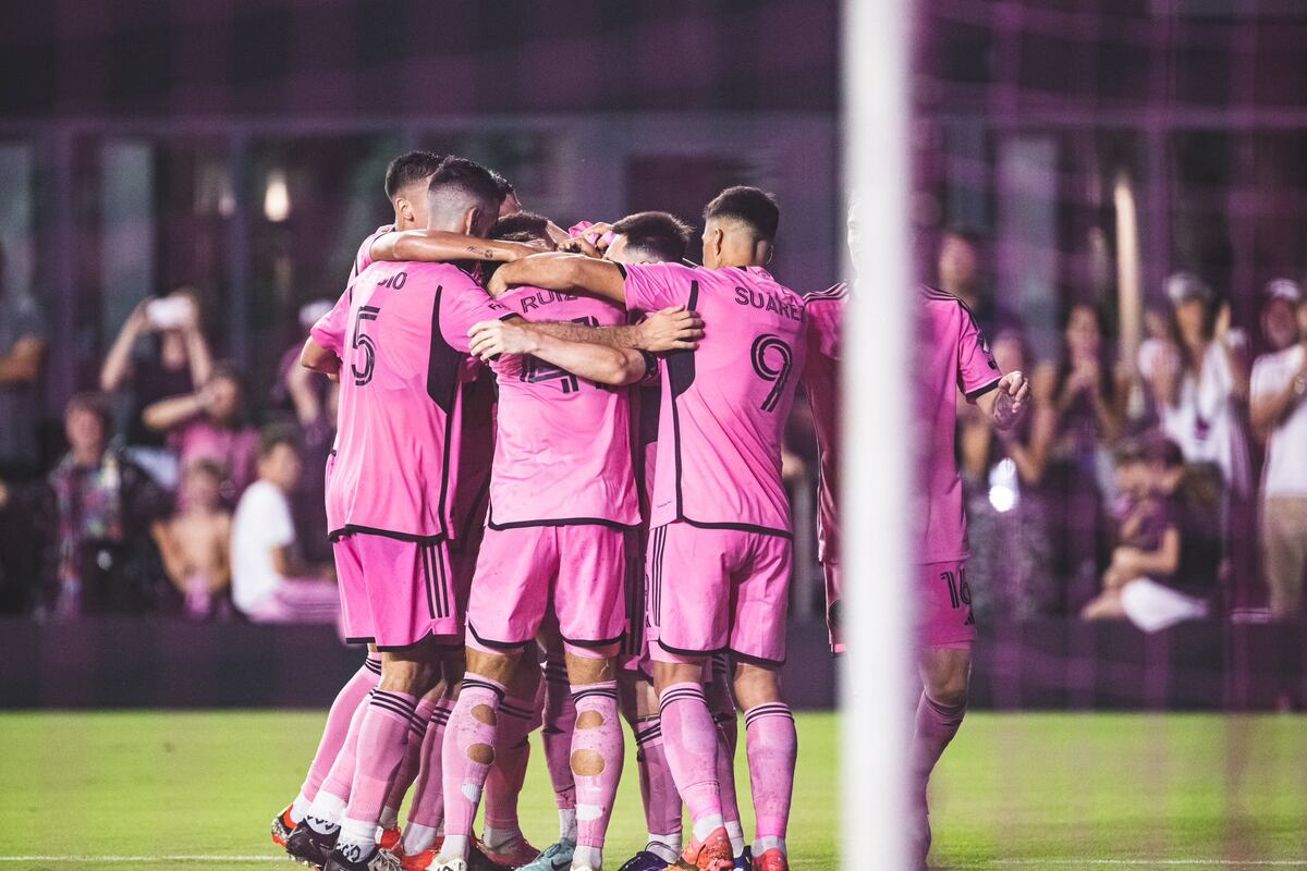El festejo de Inter Miami luego del gol de Campana en el descuento. (Prensa Inter Miami)