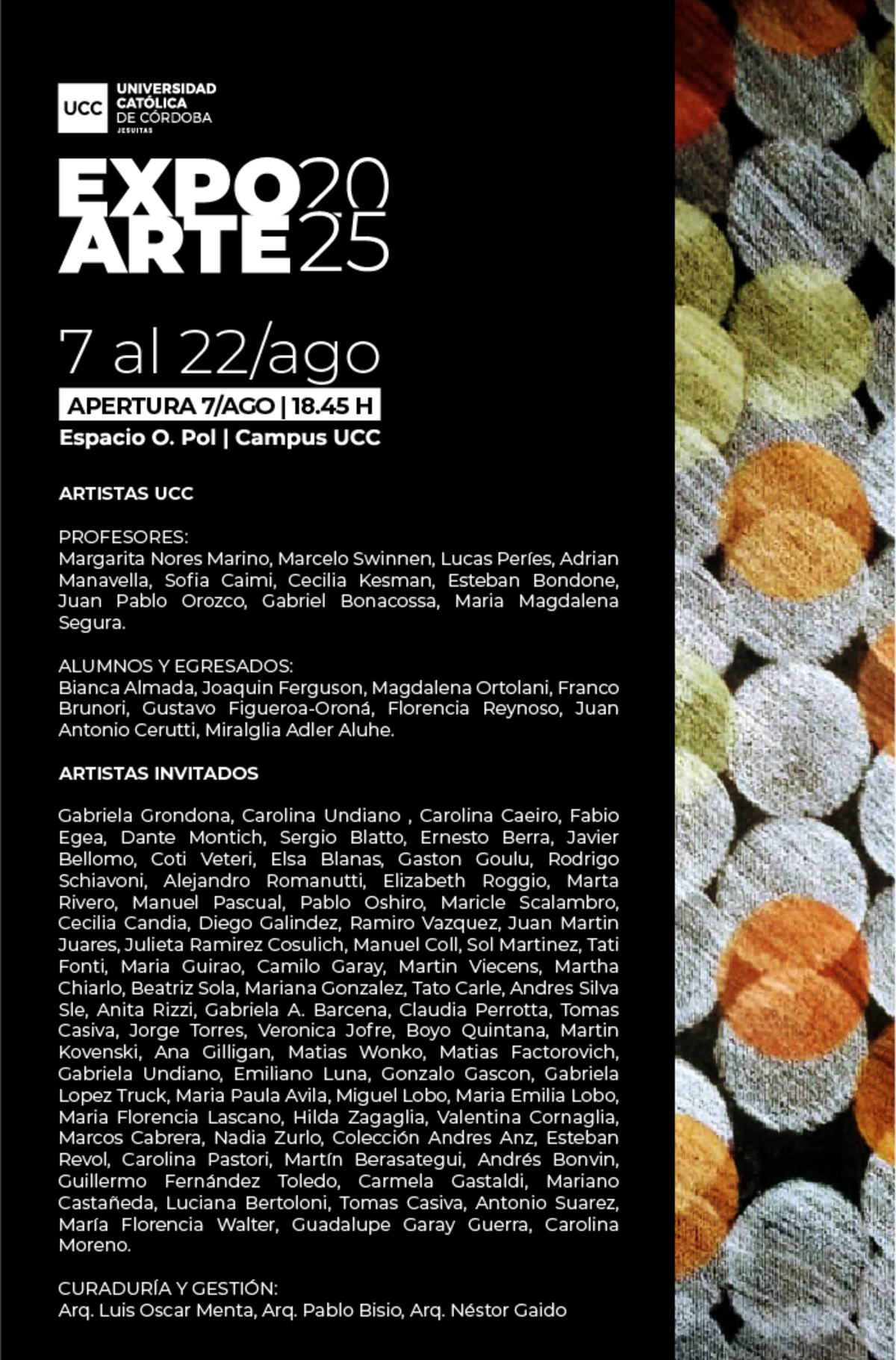 Expoarte 2025. La lista de artistas.
