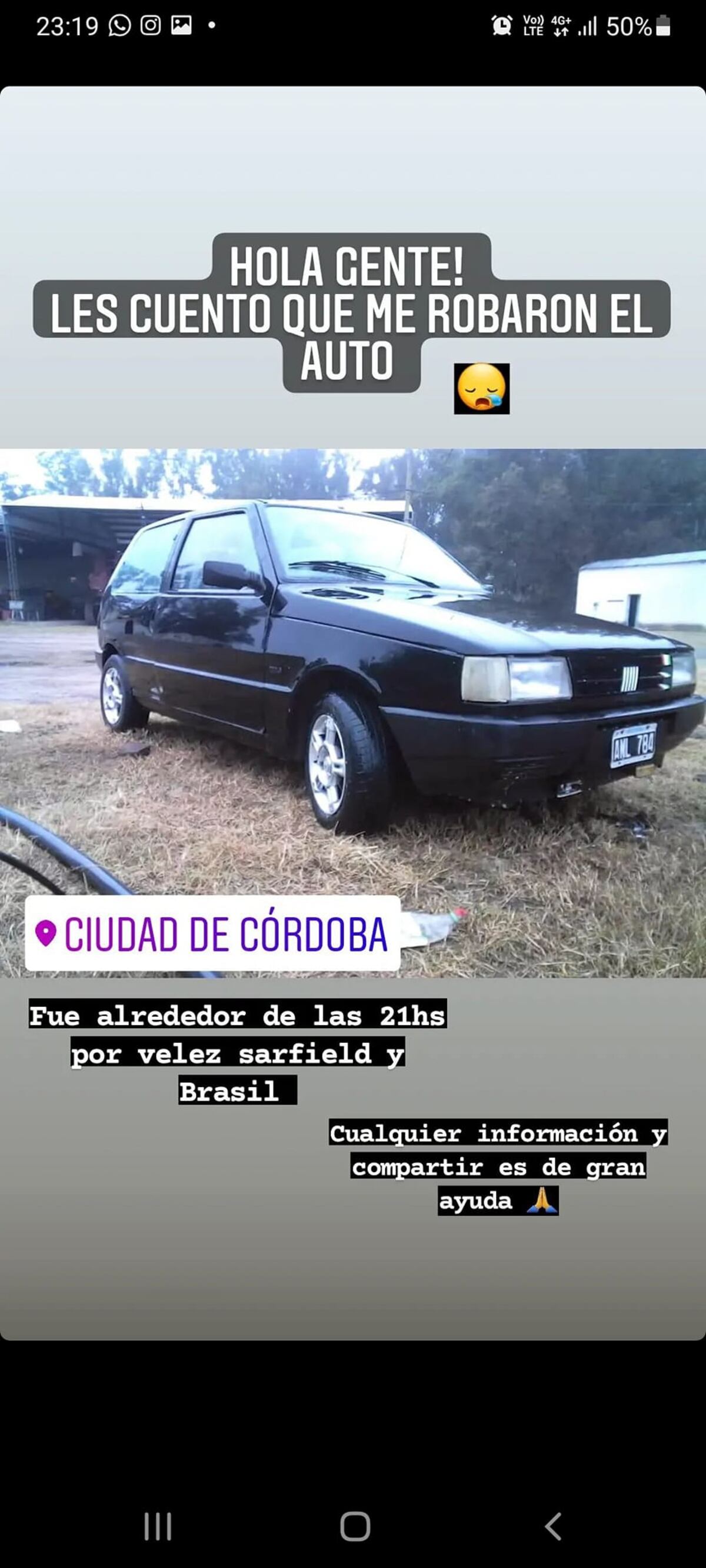 Fiat Uno. El auto que le robaron a Gabriel Figueroa.