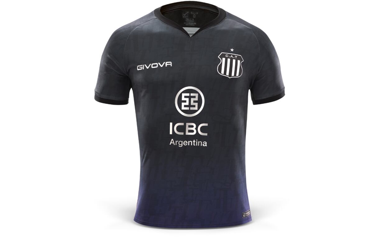 Ese es el "corte" que tiene la nueva remera alternativa de Talleres. (Prensa Talleres)