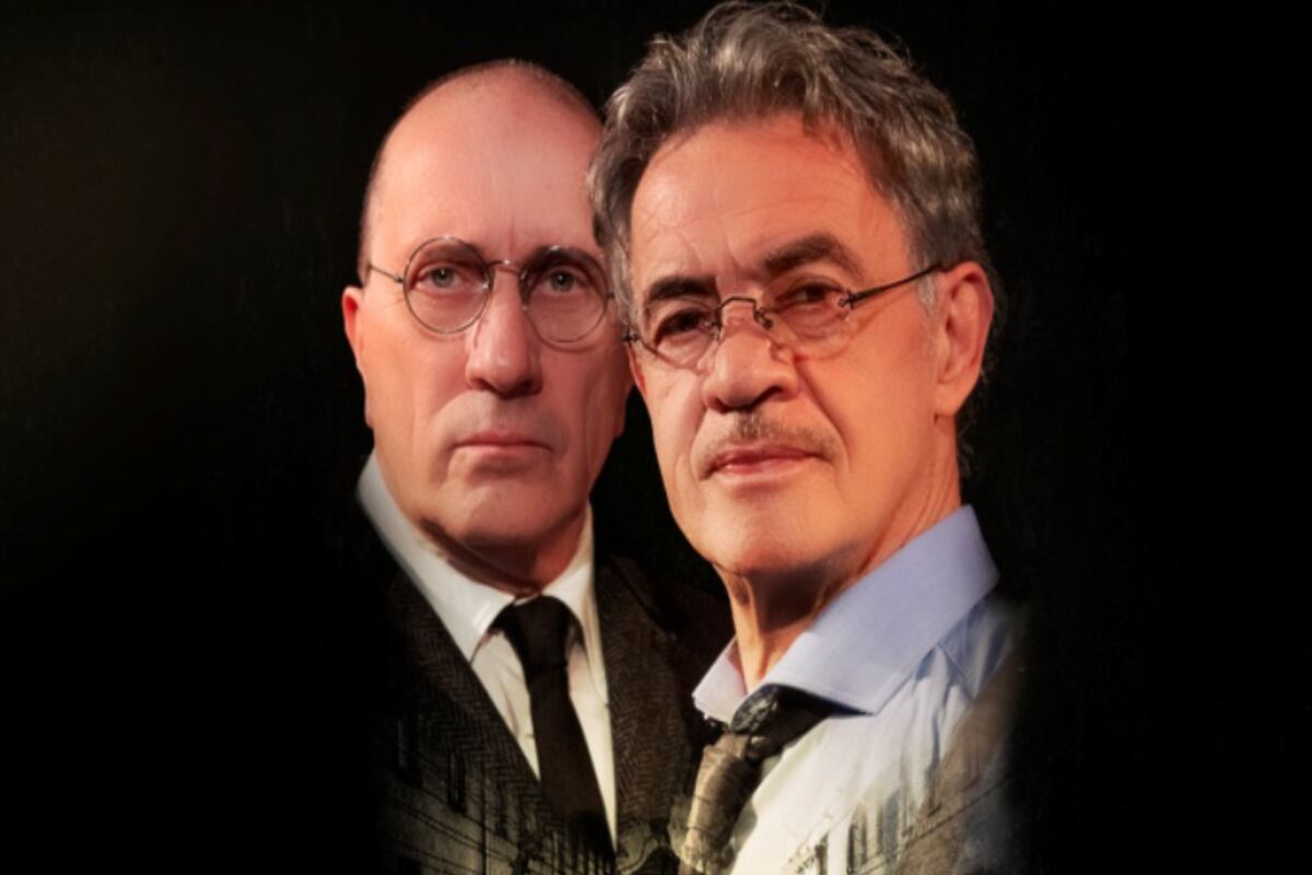 Ernesto Claudio es Albert Speer y Jean Pierre Noher es Simon Wiesenthal en "El cazador y el buen nazi", la obra de Mario Diament