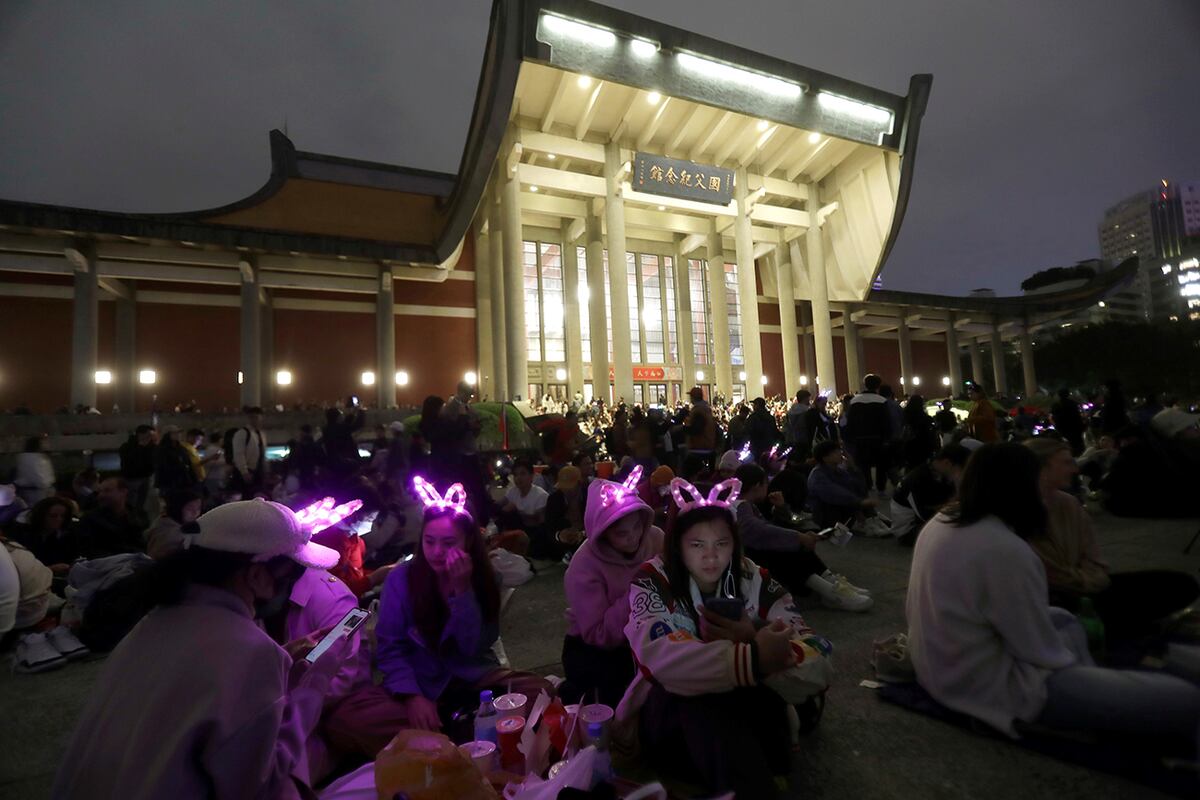 Los festejos en Taiwán por la llegada de Año Nuevo (AP).