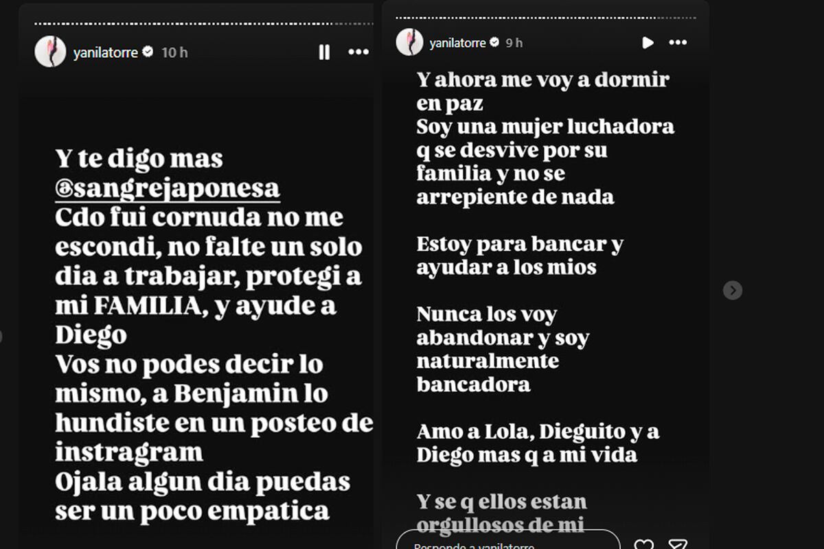 Yanina Latorre. Foto: captura pantalla Instagram.