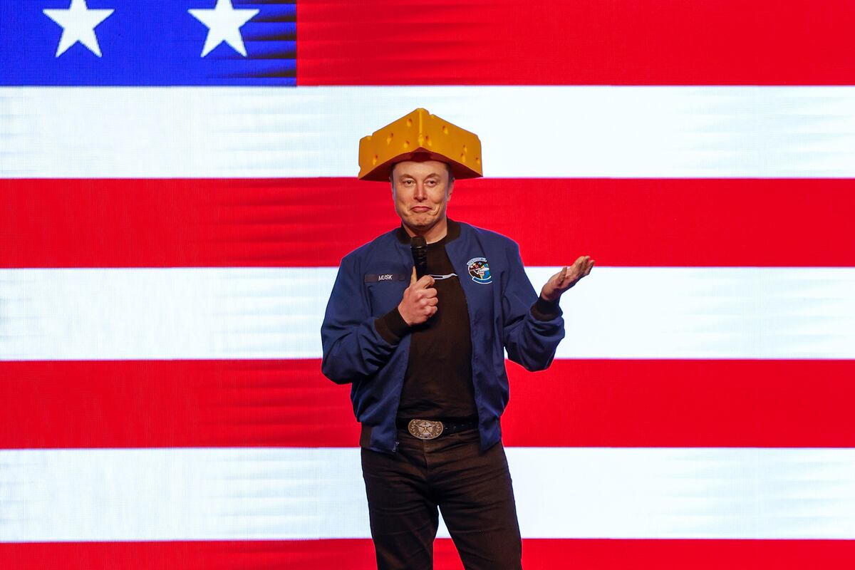 Elon Musk en un evento político en Green Bay, Wisconsin, el 30 de marzo del 2025. (AP foto/Jeffrey Phelps)