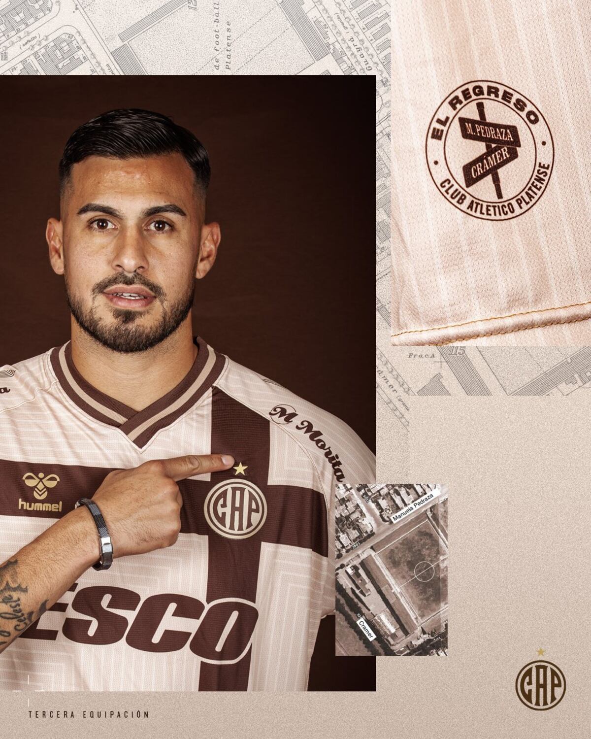 Platense y su camiseta de campeón. (Prensa Platense).