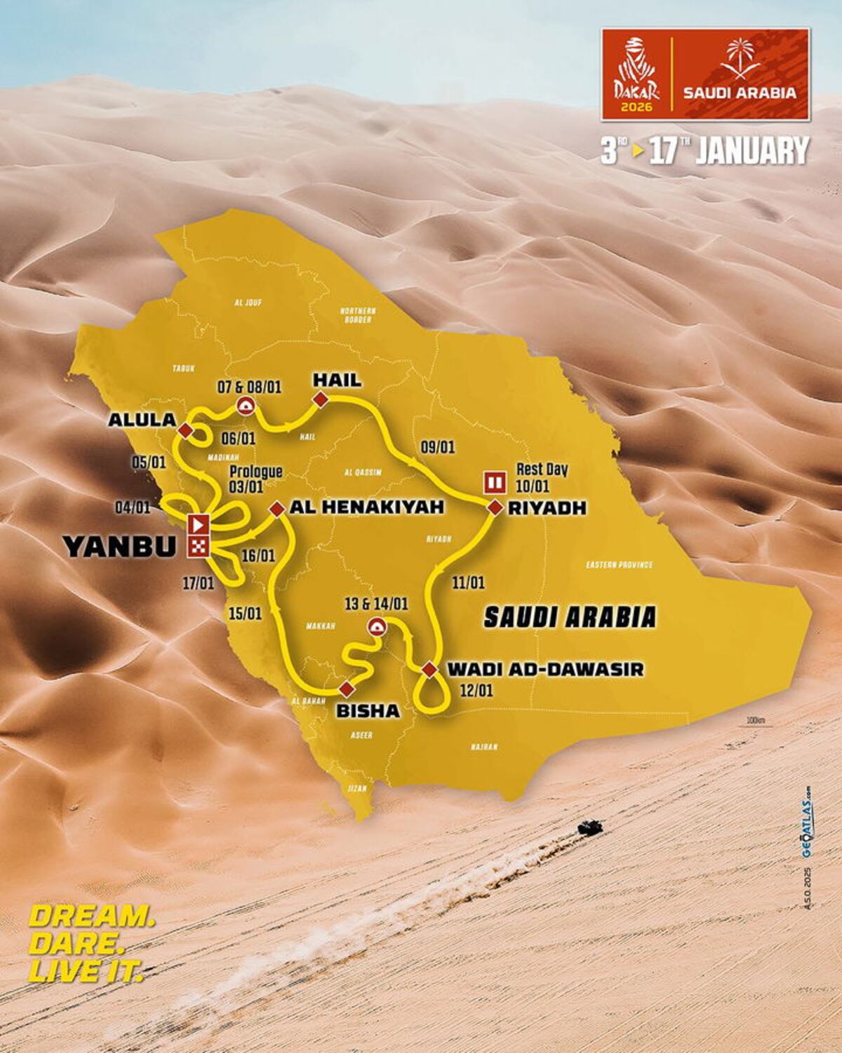 La edición 48° del Rally Dakar, aparece como una de las más exigentes de los últimos años. Habrá 21 argentinos participando. (Prensa ASO)