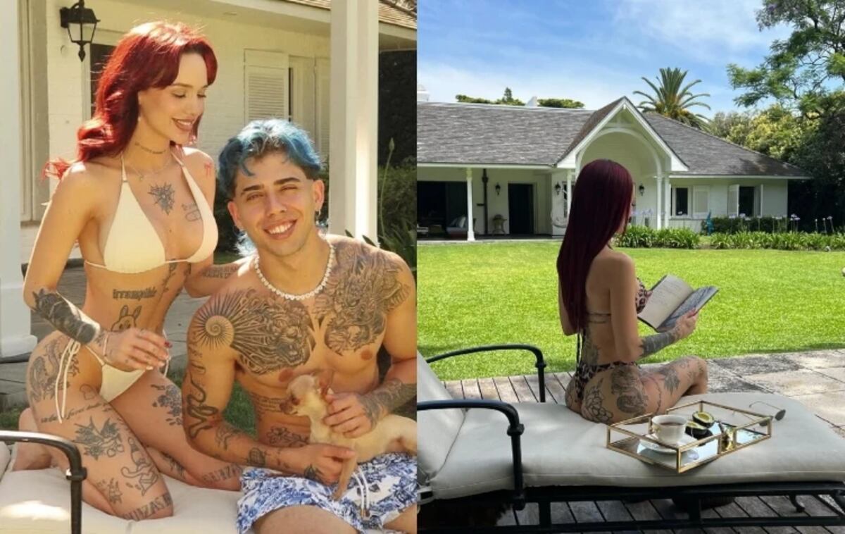 La pareja disfruta de las instalaciones de la nueva casa.
