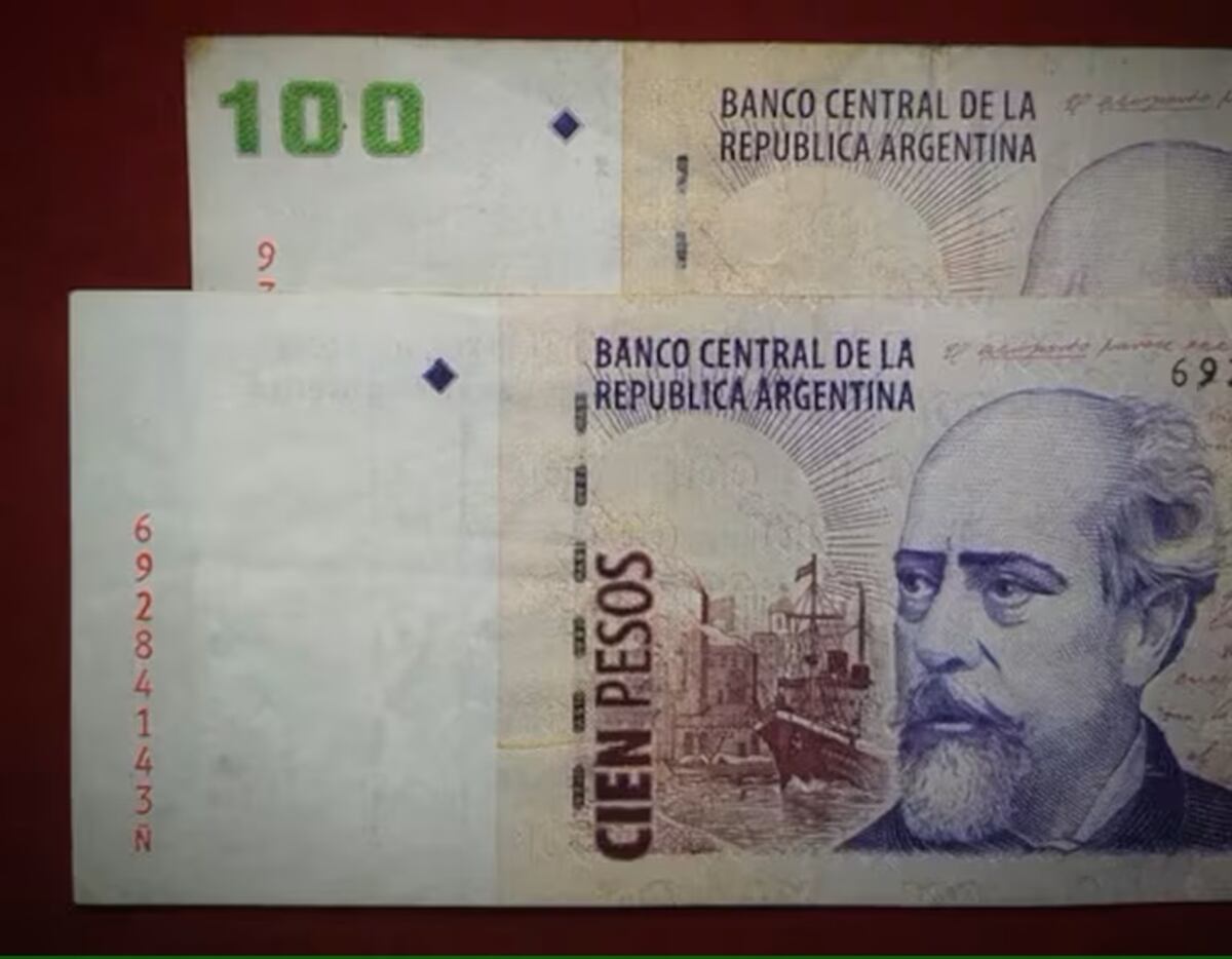 El billete tiene faltante de tinta en la esquina superior izquierda. (Foto: mercadolibre.com.ar)