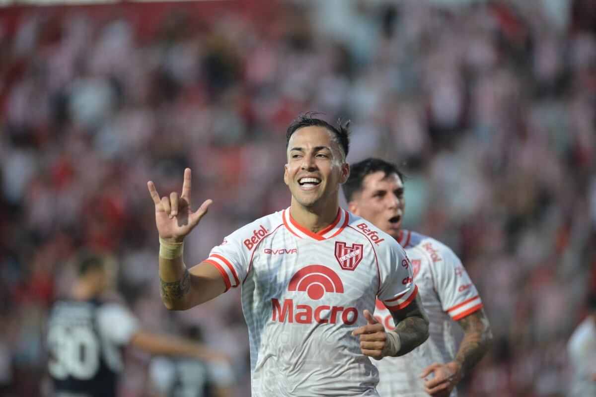 Facundo Suárez marcó el 1-0 de Instituto ante Gimnasia, por la Liga Profesional. (Facundo Luque / La Voz)
