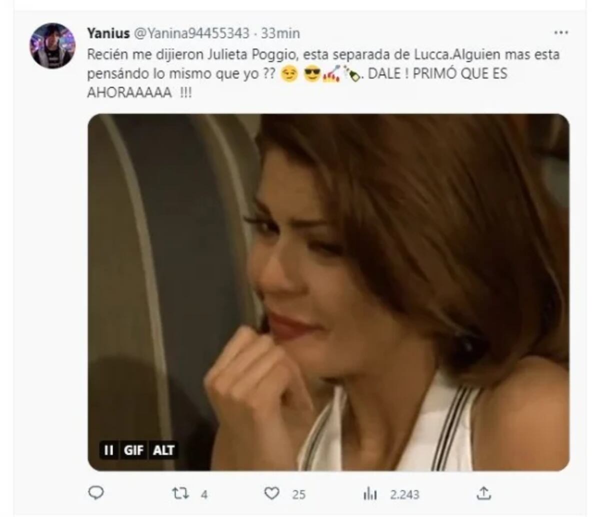 Los memes por la separación de Julieta y Lucca. (Foto: Captura de pantalla)