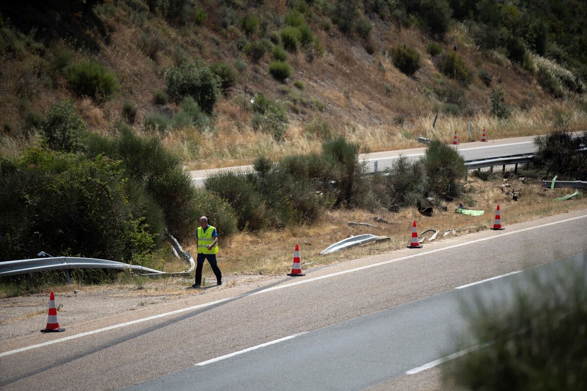 Las imágenes del lugar del accidente de Diogo Jota (AP)