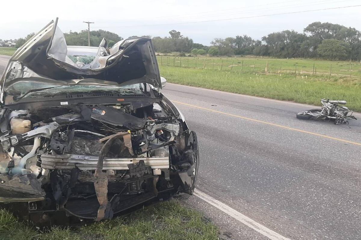 Pampayasta Sur. Un motociclista murió tras un choque frontal en la ruta 10. (Policía de Córdoba)