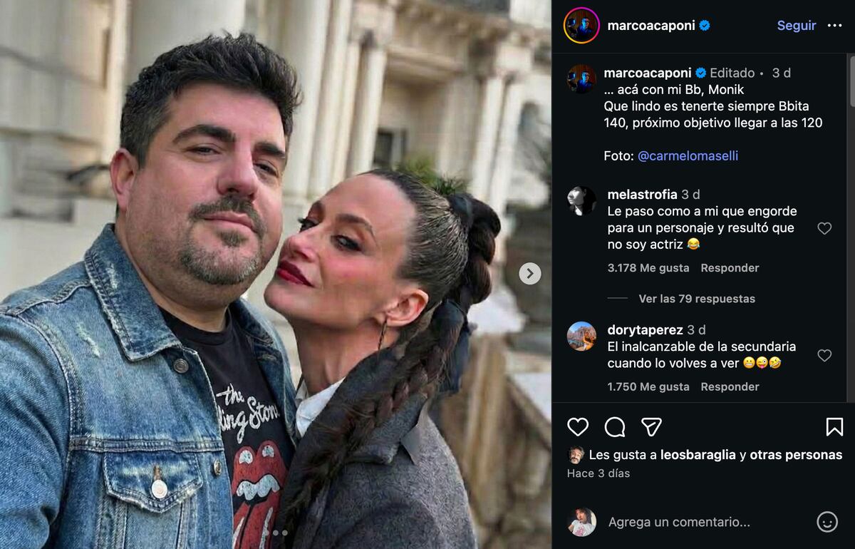 La imagen de Caponi completamente diferente físicamente que generó muchas preguntas en las redes sociales. (Foto: Captura de pantalla)