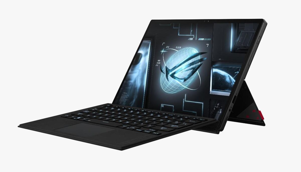 La ROG Flow Z13 y XG Mobile, una de las notebooks que presentó Republic of Gamers en CES. (Prensa ROG)