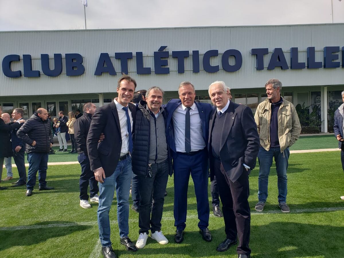 El presidente de Talleres y el asambleísta Omar Verzellini.
