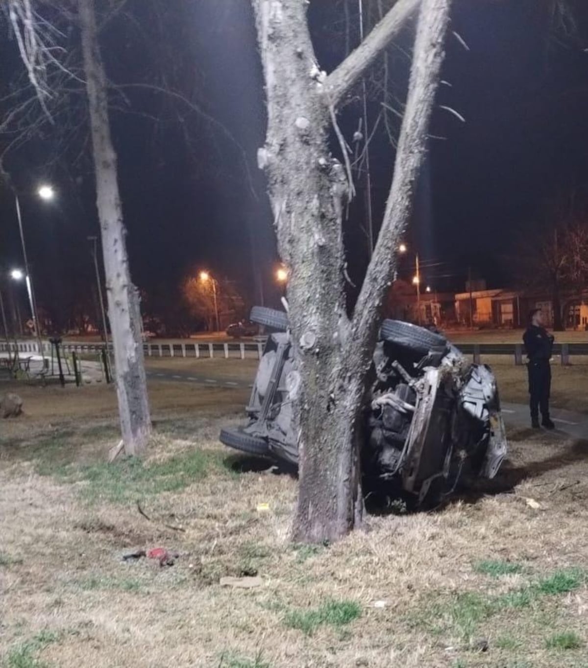 El automovilista se estrelló. (Policía)