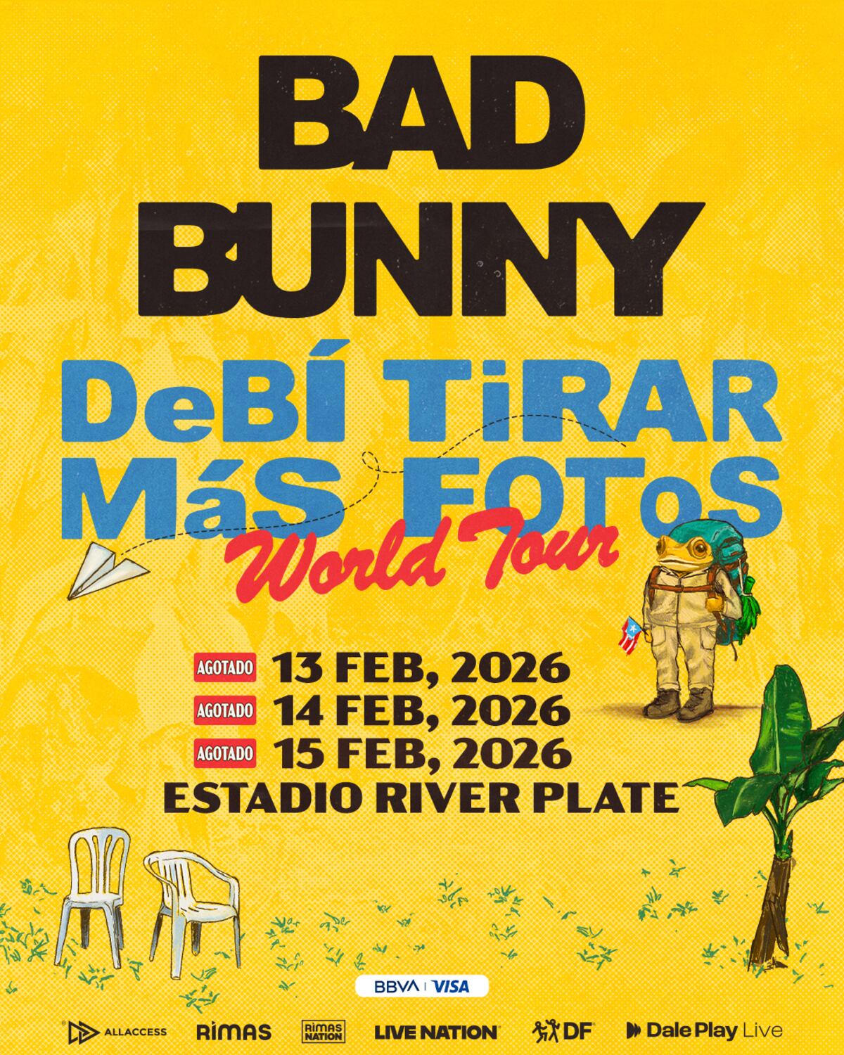 Furor por Bad Bunny: agotó 3 fechas en el Estadio de River Plate en horas con su tour “DeBÍ TiRAR MáS FOToS”