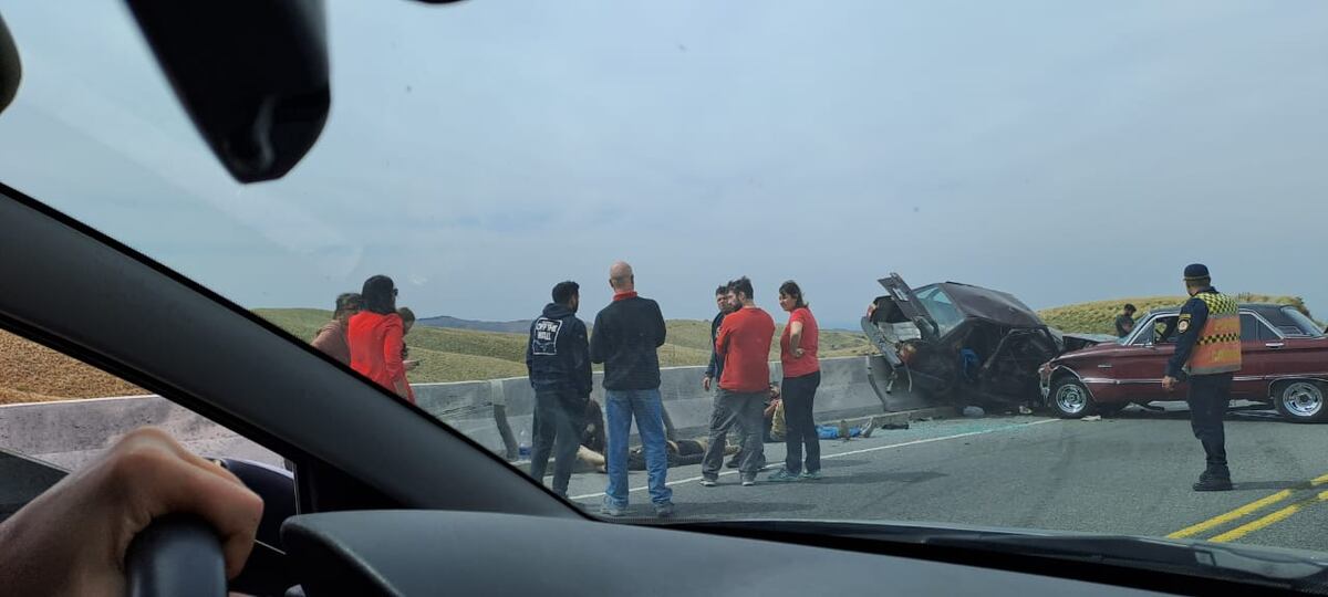 Camino del Cuadrado. Corte total por siniestro vial (La Voz).