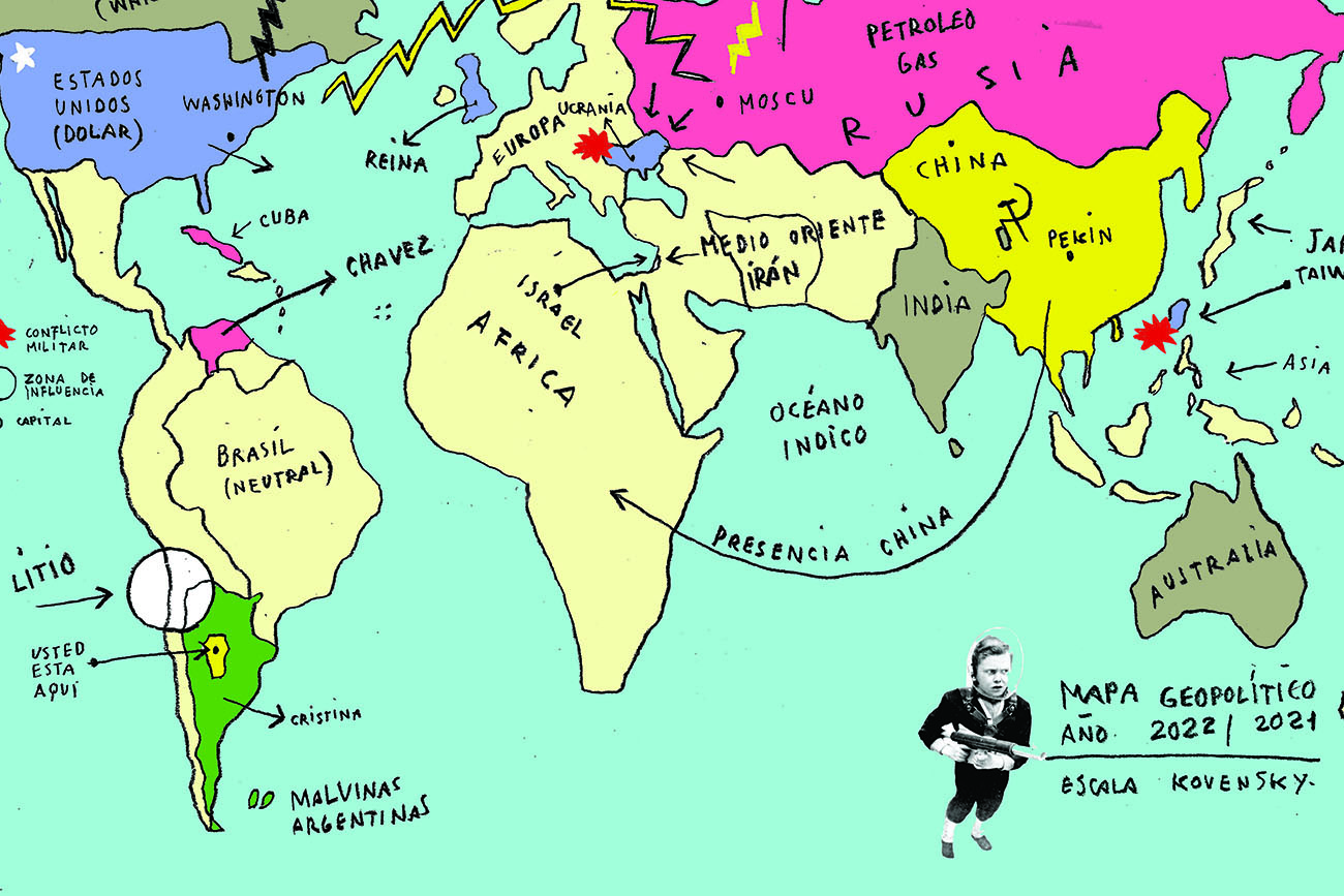 Estados Unidos, Rusia y China activan la segunda guerra fría. (Ilustración de Martín Kovensky)
