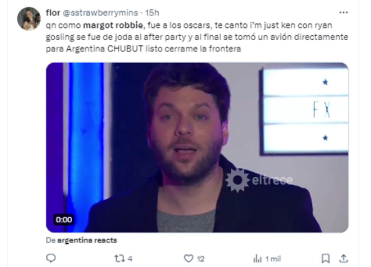 Los memes de Margot Robbie en Argentina. (Captura)