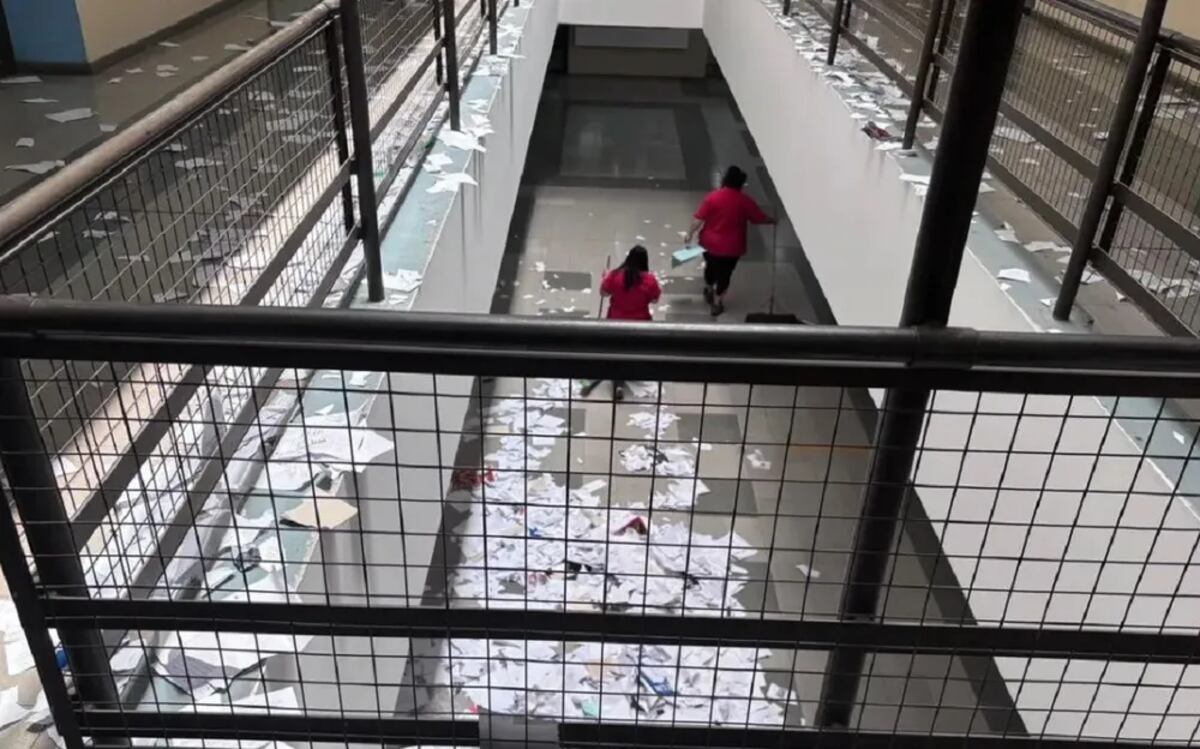Daños en el colegio Santa María. (Gentileza)
